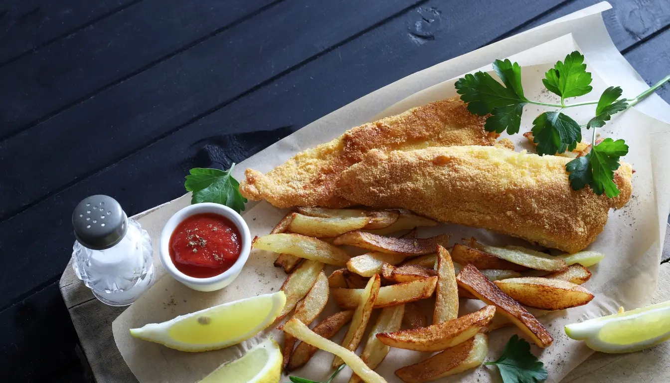 Fish and chips combined