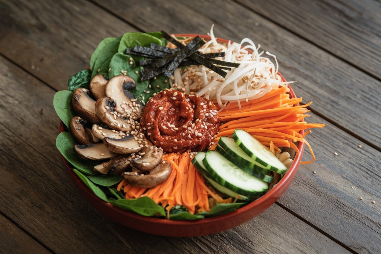 Vegan Bibimbap with Gochujang Sauce