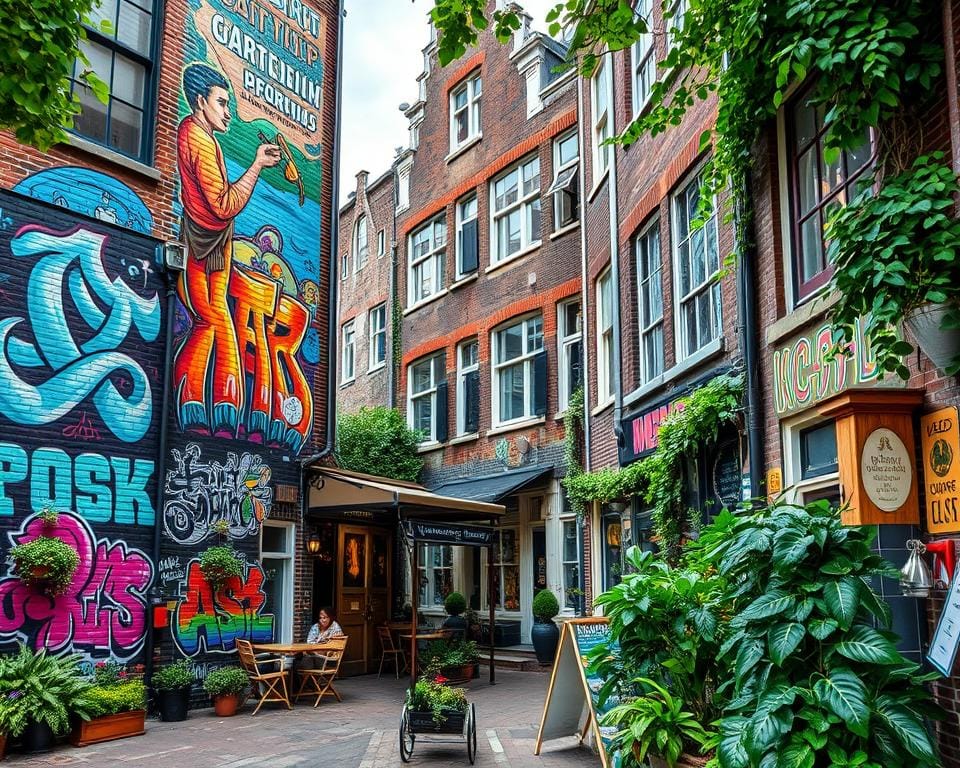 Street art in De Pijp neighbourhood