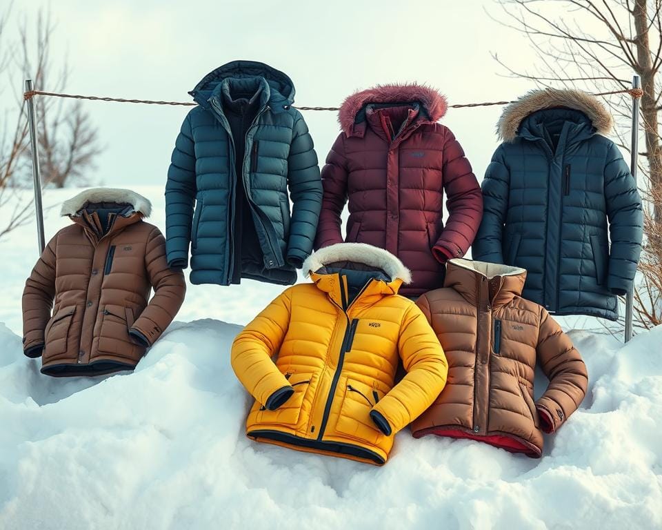 fleece layers and down jackets for cold weather