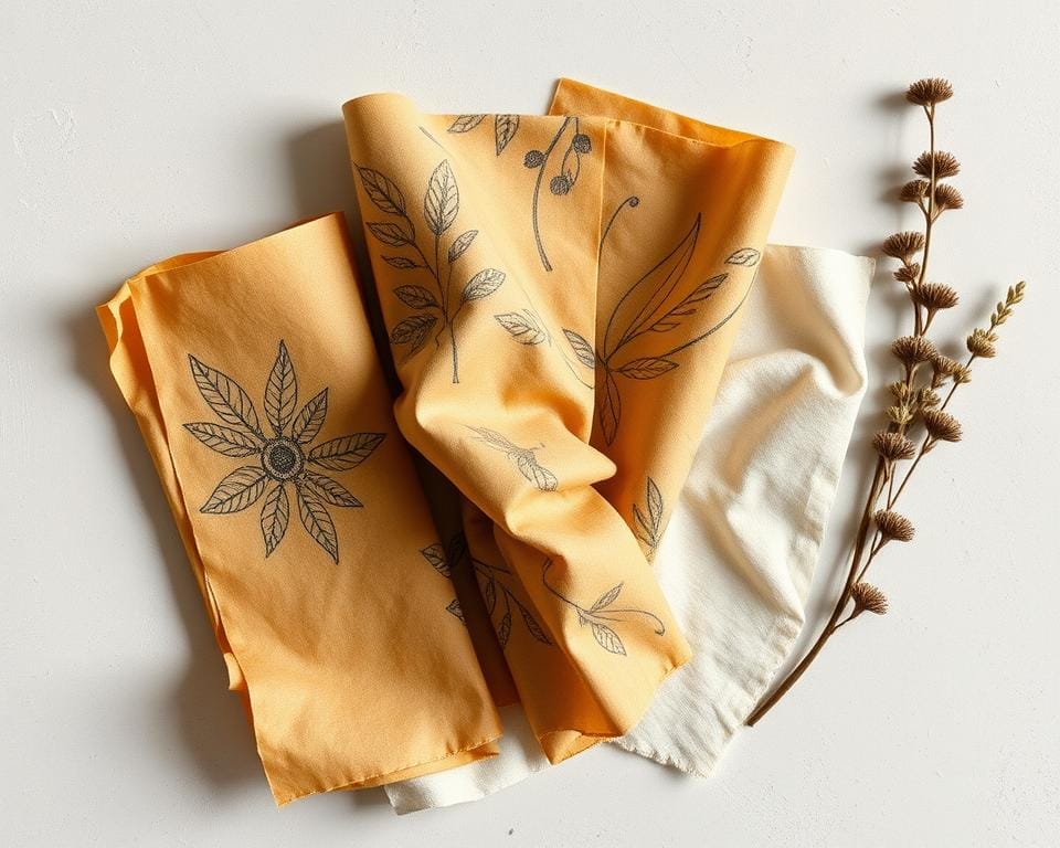 A beautifully lit, high-resolution photograph showcasing an artful arrangement of handmade beeswax wraps and fabric napkins against a neutral background. The beeswax wraps feature intricate botanical patterns, their warm, earthy tones complementing the soft, muted colors of the fabric napkins. The items are arranged in a visually appealing, natural composition, with subtle shadows and highlights adding depth and dimension. The overall scene conveys a sense of simplicity, sustainability, and the joy of crafting eco-friendly alternatives to single-use plastics. A beautifully lit, high-resolution photograph showcasing an artful arrangement of handmade beeswax wraps and fabric napkins against a neutral background. The beeswax wraps feature intricate botanical patterns, their warm, earthy tones complementing the soft, muted colors of the fabric napkins. The items are arranged in a visually appealing, natural composition, with subtle shadows and highlights adding depth and dimension. The overall scene conveys a sense of simplicity, sustainability, and the joy of crafting eco-friendly alternatives to single-use plastics.