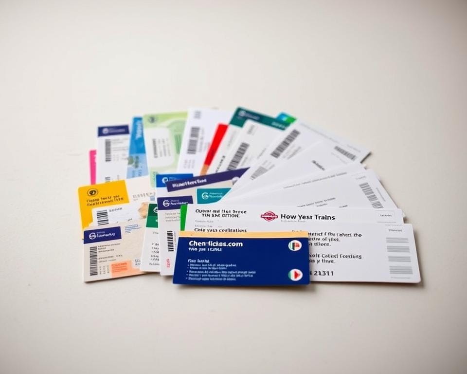 A variety of UK train ticket types neatly arranged on a flat surface, with a clean and organized layout. The tickets are displayed against a neutral, slightly blurred background, allowing the different ticket types to take center stage. The lighting is soft and diffused, creating a sense of clarity and attention to detail. The camera angle is slightly elevated, providing an overview of the ticket selection. The overall mood is professional, informative, and visually appealing, reflecting the subject matter of the article section on "Deciphering Ticket Types and Options". A variety of UK train ticket types neatly arranged on a flat surface, with a clean and organized layout. The tickets are displayed against a neutral, slightly blurred background, allowing the different ticket types to take center stage. The lighting is soft and diffused, creating a sense of clarity and attention to detail. The camera angle is slightly elevated, providing an overview of the ticket selection. The overall mood is professional, informative, and visually appealing, reflecting the subject matter of the article section on "Deciphering Ticket Types and Options".