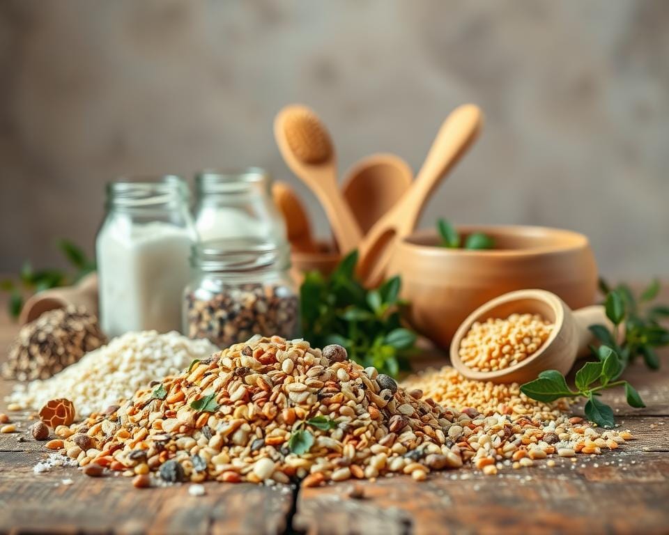 A vibrant arrangement of natural body scrub ingredients and tools, artfully displayed on a rustic wooden surface. In the foreground, an assortment of fragrant herbs, sea salt, and exfoliating grains spill from glass jars, creating a captivating texture. Backlit by soft, diffused lighting, the middle ground showcases a selection of bamboo brushes, wooden scoops, and a handcrafted ceramic bowl. The background fades into a muted, earthy tone, allowing the essential elements to take center stage. The overall composition conveys a sense of balance, simplicity, and a commitment to natural self-care. A vibrant arrangement of natural body scrub ingredients and tools, artfully displayed on a rustic wooden surface. In the foreground, an assortment of fragrant herbs, sea salt, and exfoliating grains spill from glass jars, creating a captivating texture. Backlit by soft, diffused lighting, the middle ground showcases a selection of bamboo brushes, wooden scoops, and a handcrafted ceramic bowl. The background fades into a muted, earthy tone, allowing the essential elements to take center stage. The overall composition conveys a sense of balance, simplicity, and a commitment to natural self-care.