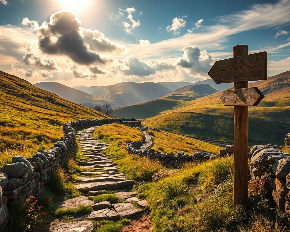 Scenic countryside trails winding through lush, rolling hills of the Peak District, England. Rugged stone footpaths lead hikers past ancient stone walls, babbling brooks, and vibrant wildflower meadows. Sunlight filters through wispy clouds, casting warm, golden hues across the landscape. Majestic hills rise in the distance, their peaks dusted with a hint of snow. Weathered wooden signposts point the way, inviting adventurers to explore this serene natural haven. The mood is one of tranquility and wonder, as if time has slowed to a peaceful crawl. A picture-perfect scene of the great British outdoors, ready to be discovered. Scenic countryside trails winding through lush, rolling hills of the Peak District, England. Rugged stone footpaths lead hikers past ancient stone walls, babbling brooks, and vibrant wildflower meadows. Sunlight filters through wispy clouds, casting warm, golden hues across the landscape. Majestic hills rise in the distance, their peaks dusted with a hint of snow. Weathered wooden signposts point the way, inviting adventurers to explore this serene natural haven. The mood is one of tranquility and wonder, as if time has slowed to a peaceful crawl. A picture-perfect scene of the great British outdoors, ready to be discovered.